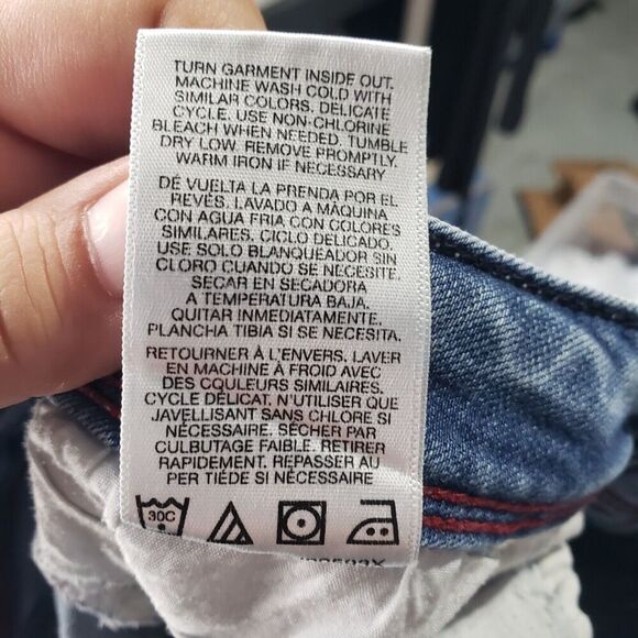 Kensie Mid Rise Jean Shorts Womens Size 4 27 Cuffed Distressed Pockets Stretch - Picture 5 of 10